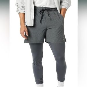 Amazon Essentials Men's Double Layered Woven Moisture Wicking Running Shorts